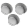 thumbnail image 1 of OUNONA 3-Piece Round Cake Pan Set Aluminum Alloy Bakeware Even Heating Non-Stick Beginner Friendly, 1 of 8