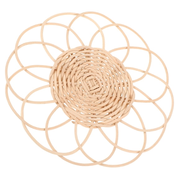 Raindrops Set of 4 Rattan Woven with Design, Beige Color, Stylish and Modern for Home and Office Use