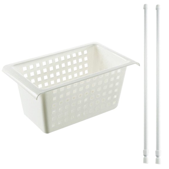 unbranded  Basket Storage Box Telescopic Rod Design Multipurpose Draining