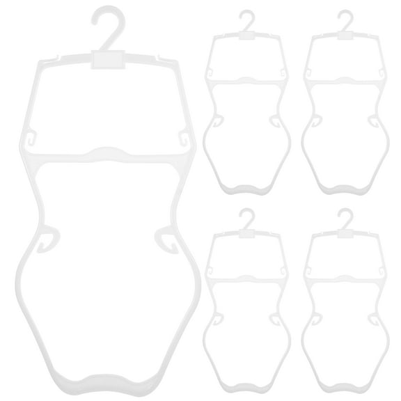 unbranded Bathing Suit Hanging Rack 5Pcs White Plastic for Small Clothing Items