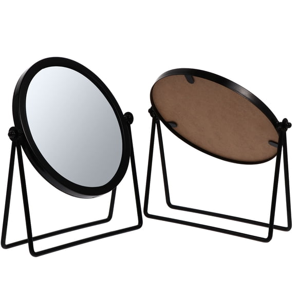 Unbranded Black Rotary Bathroom Mirror for Makeup, Wall Mounted and Decorative Desk Mirror for Students