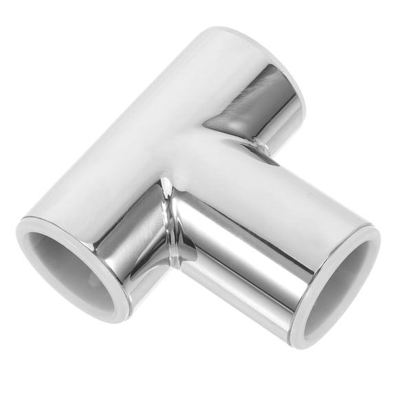 Bathroom Tube Connector 1 Set Stainless Steel Tee Pipe Fitting Round Connector