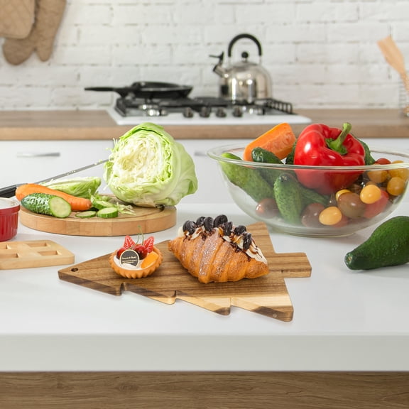 unbranded Beige Christmas Tree Chopping Board 1Pcs For Families And Home Use