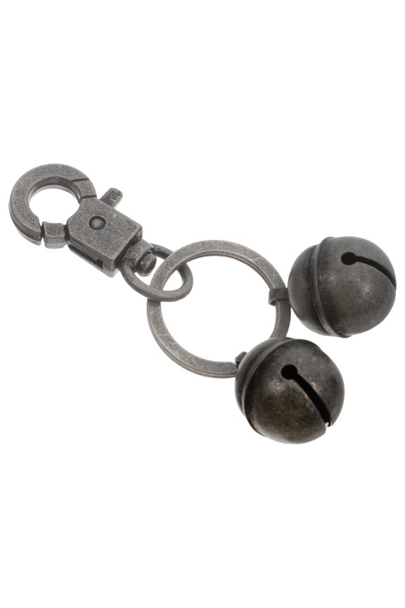 LITINKIMI Hanging Jingling Bell Brass Bell Keychain Accessory Grey 1Pack For Pet Collars