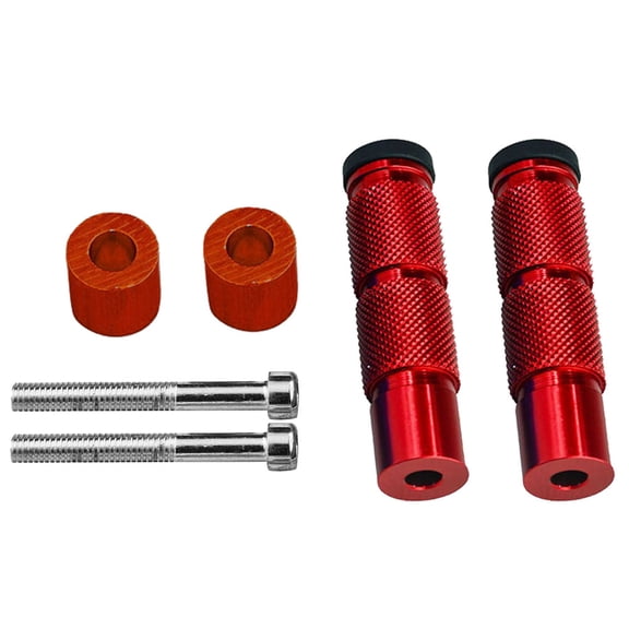 LITINKIMI 1Set Motorcycle Foot Rest Red Aluminum Alloy Platform Pedal Replacement