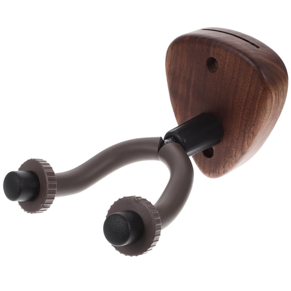 Black Walnut Guitar Hook Wall Mount Stand Rack Holder for Guitars and Microphones, Music Instrument Hanger
