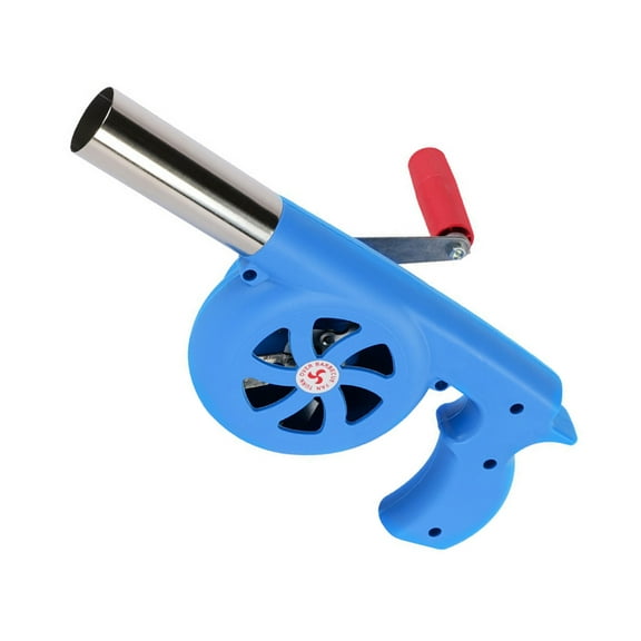 LITINKIMI Hand Crank BBQ Blower Blower Blue Iron 1Set 11x4.7in