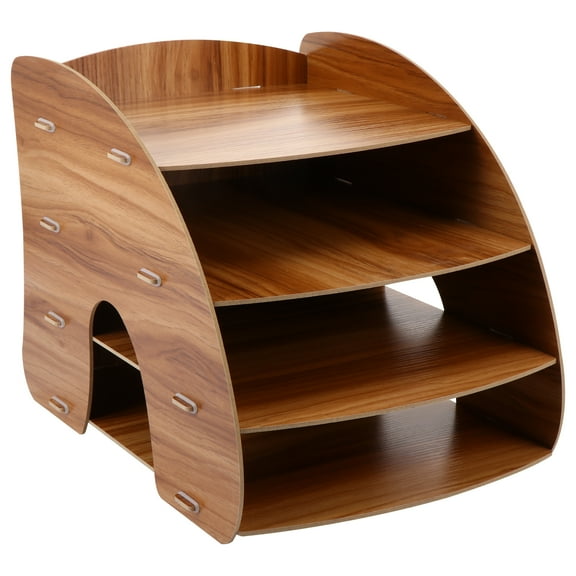 FELTECHELECTR Desktop Organizer Brown Office Organization for Storage Container 1Set