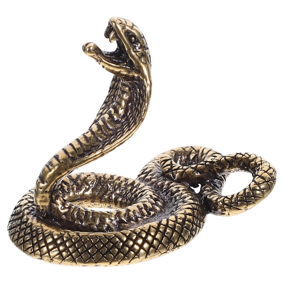 unbranded Brass Snake Tea Pet Snake Sculpture Snake Modeling Adornment Desktop Ornament