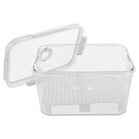 Hytrove Airtight Seal Bread Box Plastic 1Set 11x7.9x6.1in