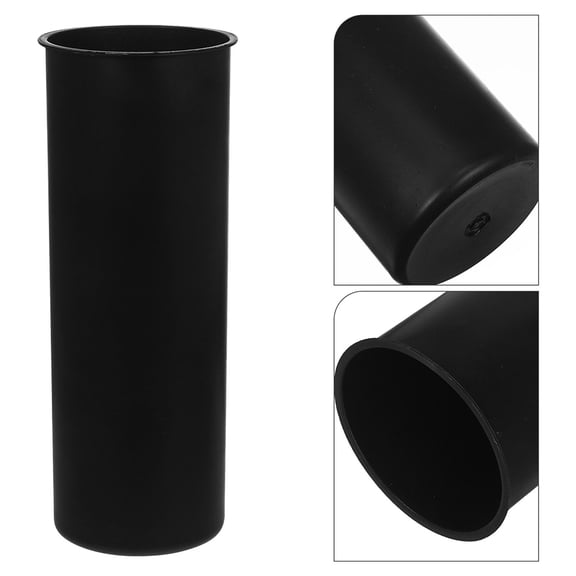 OULII Plastic Toilet Brush Holder Cup Bathroom Cleaning Brush Storage Black