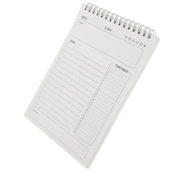 SHOWERORO Weekly Task Planner Notepad White For Notebook Office Work 1Pack 8.06X5.58X0.31in