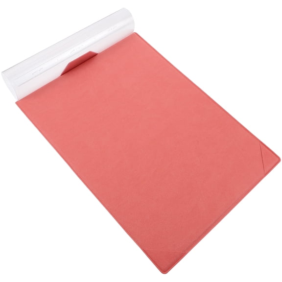 unbranded Business Leather Mouse Pad Pen Holder File Board White Computer Mat Desk Office Pink