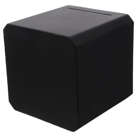 unbranded Busk Stainless Steel Piggy Bank Money Saving Box Toddler 15X15X15CM Black