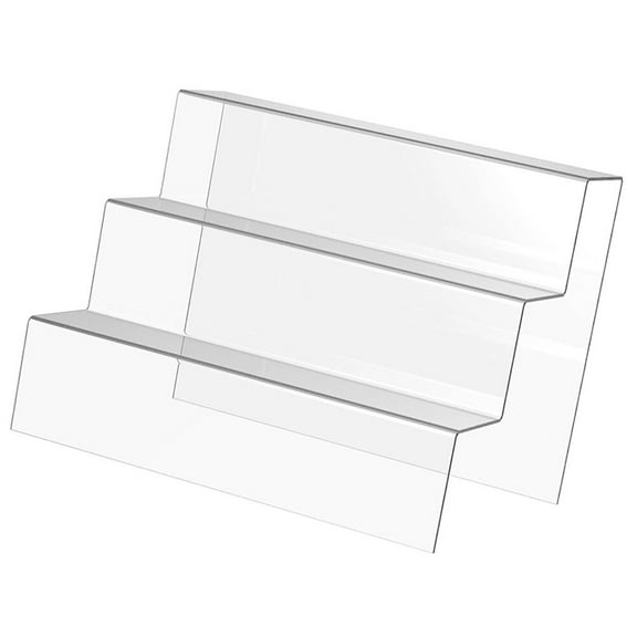 KALLORY Acrylic Stepped Display Stand Set for Ornaments and Models, Clear Multi-Tier Organizer for Collectibles