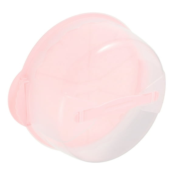 WEUVEB Transparent Cake Box Pink For Birthday 1Pcs 12.6X9.1X4.7In