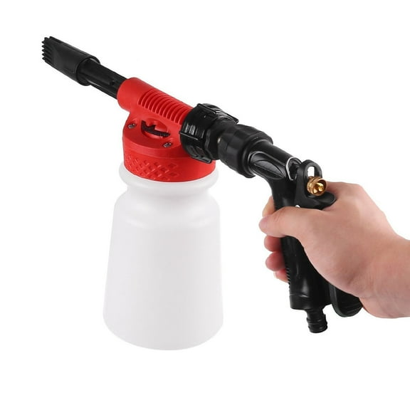 WHAMVOX Car Wash Sprayer with 900ml Capacity for Cleaning Cars featuring Adjustable Foam Ratio and Durable Plastic Construction Red