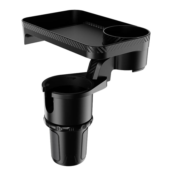 HONITANO Black Car Food Tray with 360 Rotating Cup Holder - Car Interior Accessory for Meals and Drinks