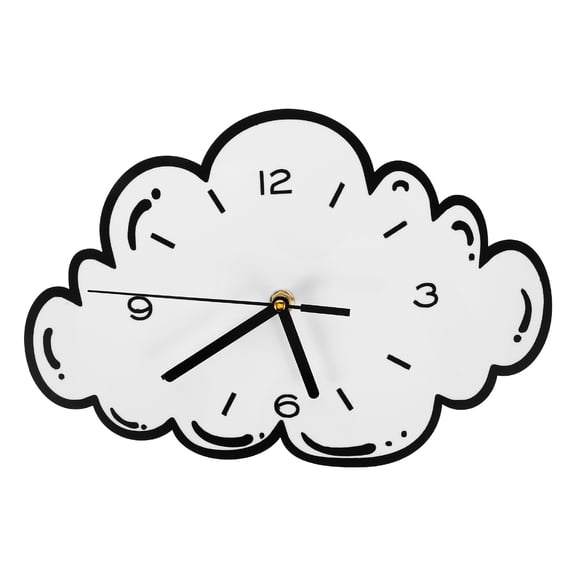 Luxshiny Cute Cloud Shape Wall Clock Silent Multi Color for Home Decoration