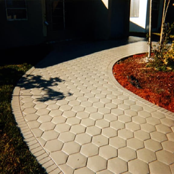 Milisten Black Hexagon Garden Path Maker Mold Plastic Paving Brick Mould for Outdoor Walkways