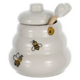 thumbnail image 1 of unbranded Ceramic Honey Pot With Bee Pattern Honey Jar With Lid Honey Bee Pot Porcelain Honey Jar Cookie Jar Salt Dish Sugar Bowl With Lid, 1 of 8
