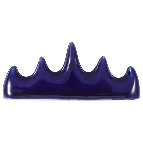 unbranded Ceramic Pen Holder for Desk Mountain Shaped Calligraphy Brush Stand Holder for Multiple Pens Stable Base for Writing Supplies