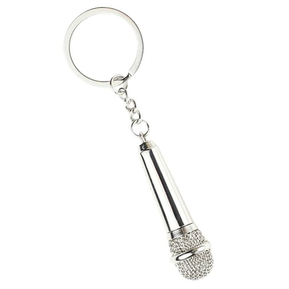 unbranded  Chain Microphone Keychain Accessory Decoration Man Miss