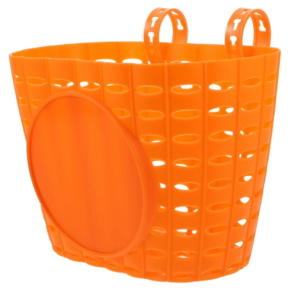 WHAMVOX MLINS Detachable Handlebar Basket for Kids Bikes 1 Set Heavy Duty Plastic Front Storage Basket for Children Bikes Accessories