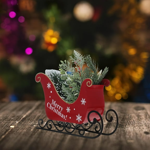 Milisten Christmas Sleigh Ornament for Holiday Home Decor and Festive Seasonal Decoration