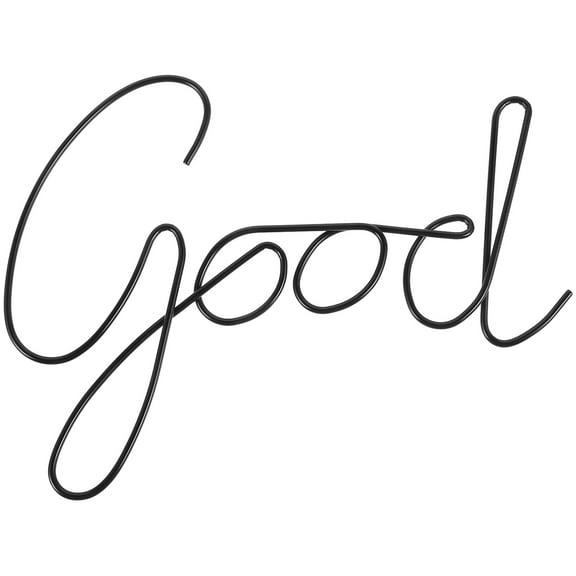 WHAMVOX Wrought Iron Letter Pendant for Decoration Black Classic Color Bedroom Wall Art 4.5 Inches