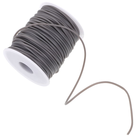 SHOWERORO Beading ng Elastic Bracelet ng Dark Grey PVC Rubber 1 Roll