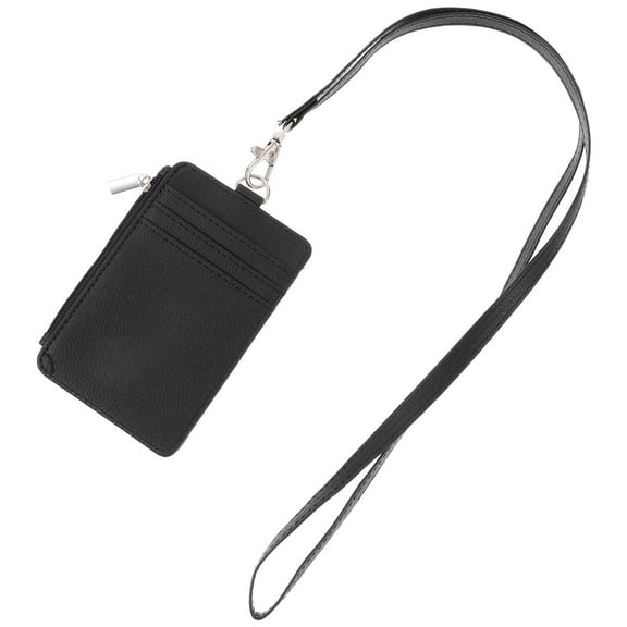 unbranded Clear Coin Purse Badge Portable Card Holder 60X8CM Black