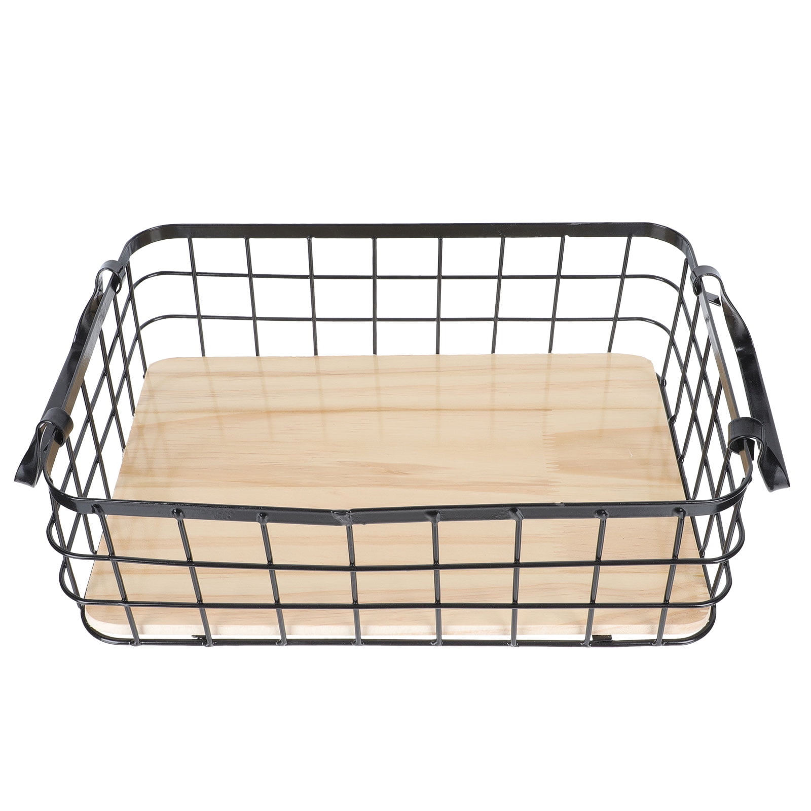 WEUVEB 1Pc Black Household Iron Basket for Organizing Fruits Snacks and Sundries
