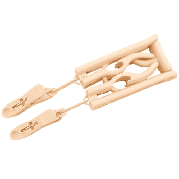 FELTECHELECTR Plastic Folding Hanger Beige 1Pcs 7.8X2.2in