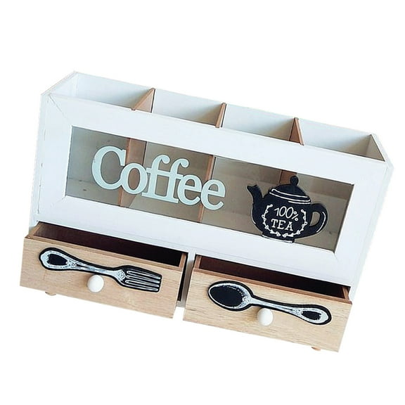 unbranded Coffee Storage Box Mug Rack Transparent Display Cup Cabinet Reusable Office White