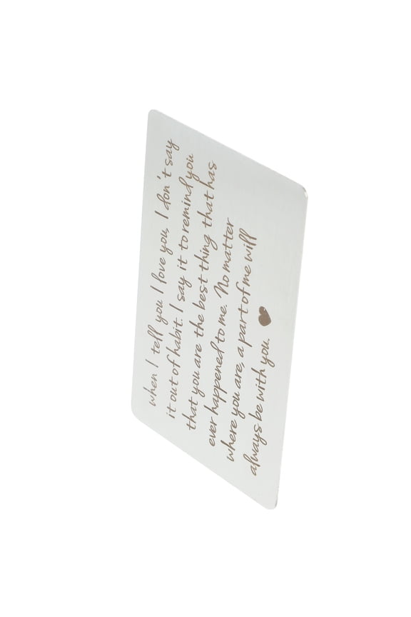 Commemorative Sleeves Stainless Steel Wallet Man Father