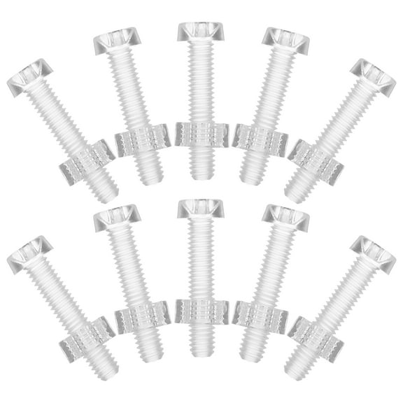 OFFIGAM Acrylic Furniture Screw and Nut Set for Modern Cabinet Projects, 10 Sets, Hardware for Home Improvement