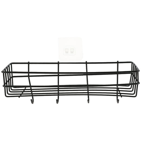 unbranded Convenient Storage Mounted Shelves Racks Desk Stand Black