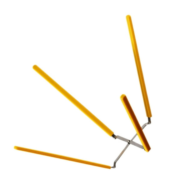 FONDOTIN Yellow Stainless Steel Cooling Rack for Inverted Cake Baking with Stable Four- Support and Design