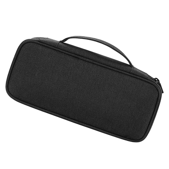 KALLORY Compact Black Electronic Organizer Bag For Travel 1Pack 9.8X4.7X2.6in