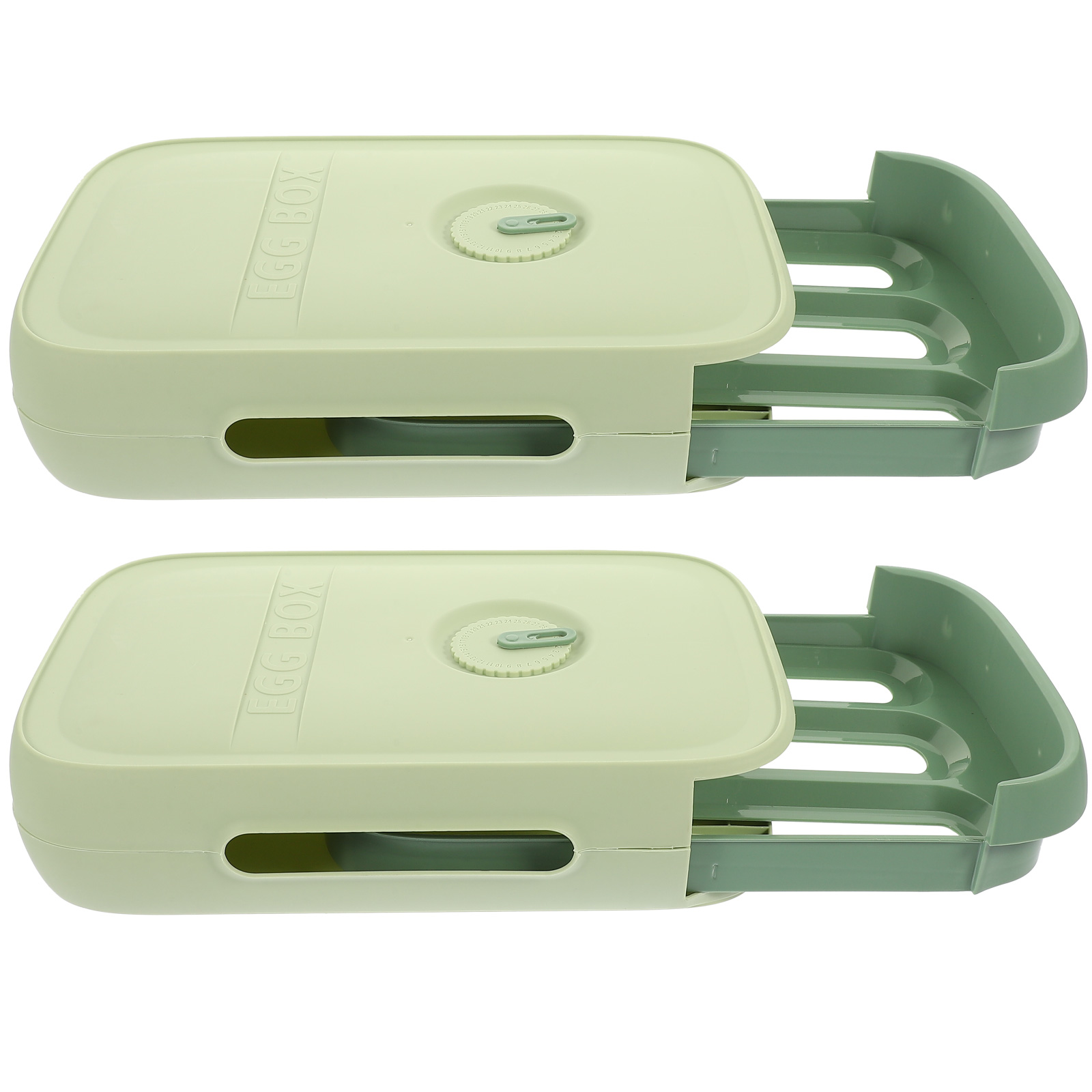 Durable PP Egg Carrier Box with Drawer Design for Kitchen Fridge Storage Large Capacity 7.5 x 5.2 x 3.8 Inches