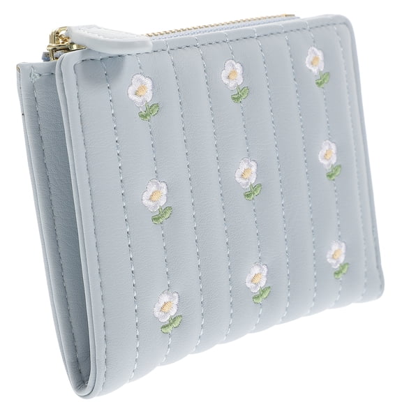 TAILTOSS Compact Blue Coin Pouch Card Case Portable Small Wallet with Keychain