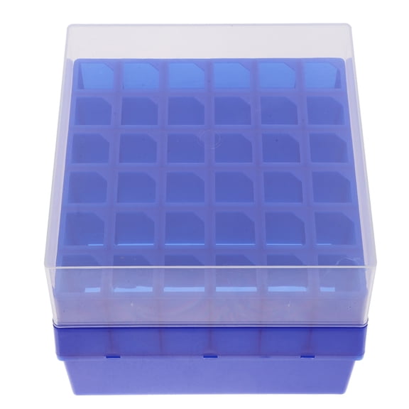 unbranded Cryogenic Storage Box For Test Tubes Microcentrifuge Tube Storage Holder Container 36-Grids Microcentrifuge Tube Storage Box For Freezer