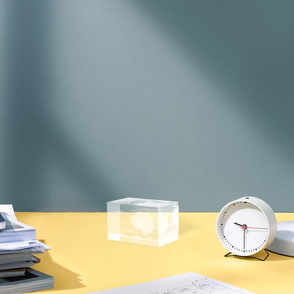 unbranded Crystal Human Brain Anatomy model for Home Decor Transparent 3D Cube Scientific Educational Display