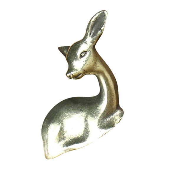 Retro Brass Deer Statue Desktop Sika Deer Statue Decoration Exquisite Sika Deer Figurine