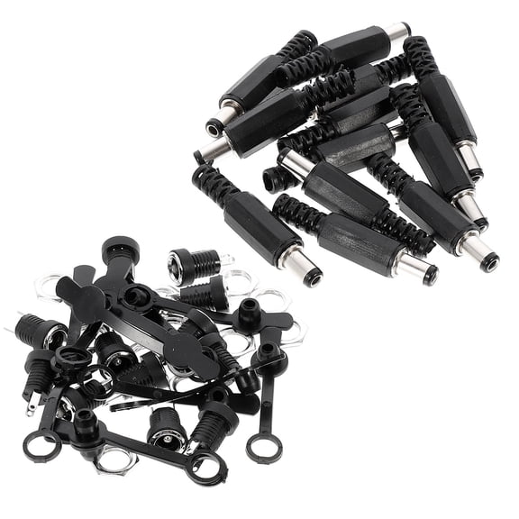 unbranded  DC Barrel Plug Convenient Bracket Outlet Extender Connector Black