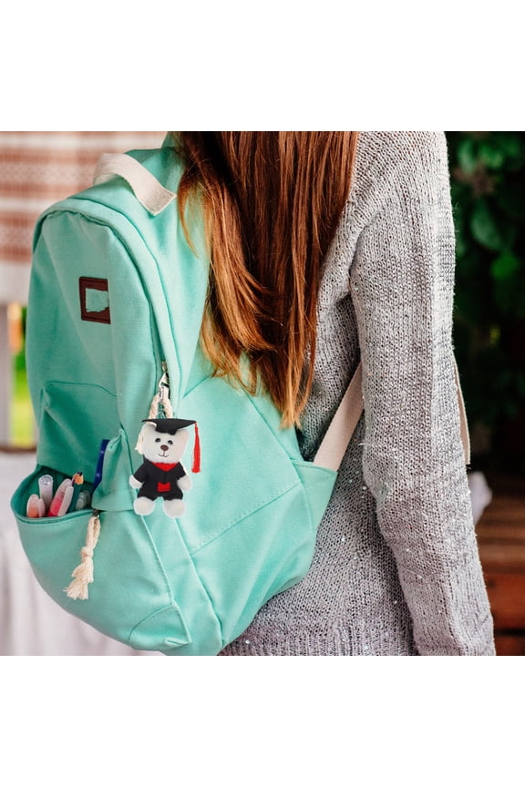 Backpack Keychains Bear Shape Graduation Season Zinc Alloy 1Pack