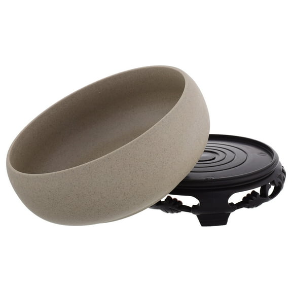 LITINKIMI Decorative Indoor Flower Pot Lotus Flower Bowl Light Brown 1Pack