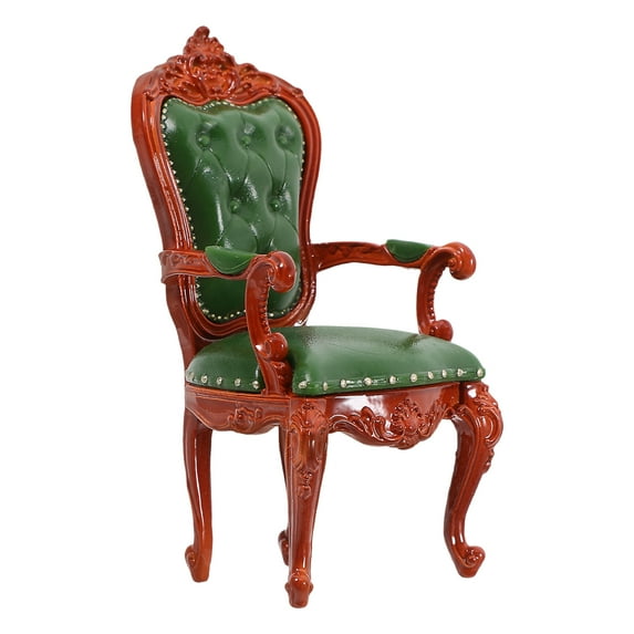 Mini Furniture Vintage Style Miniature Chair Model for Doll House Decoration