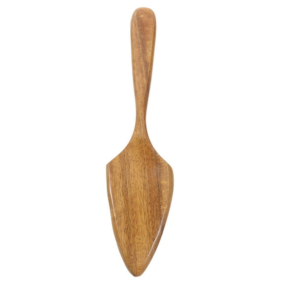 WHAMVOX Wood Handle Cake Server and Cutter with Creative Design for Home Use Light Brown 7.8 Inches